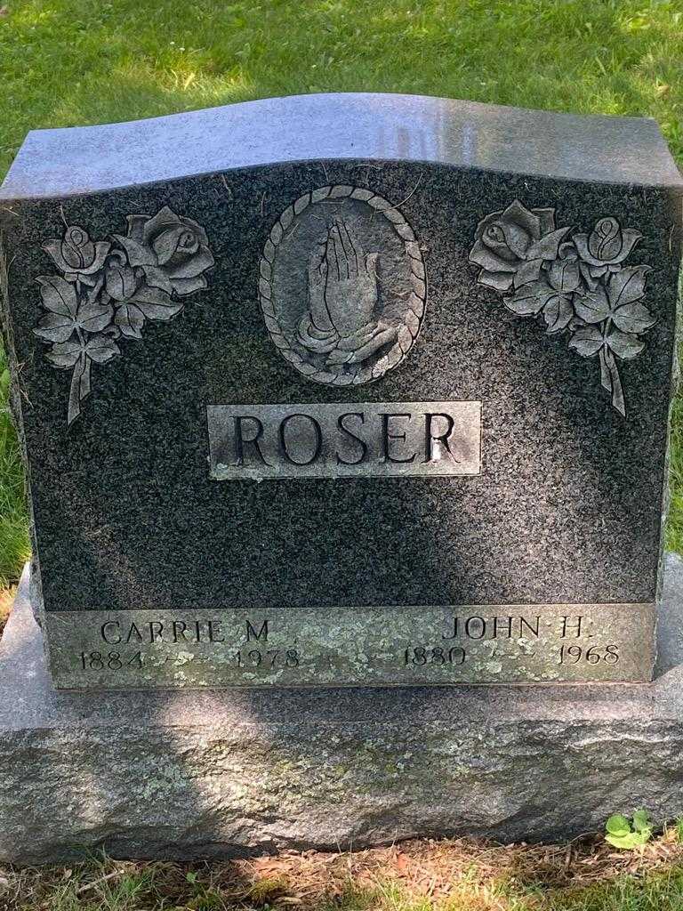 Carrie M. Roser's grave. Photo 3