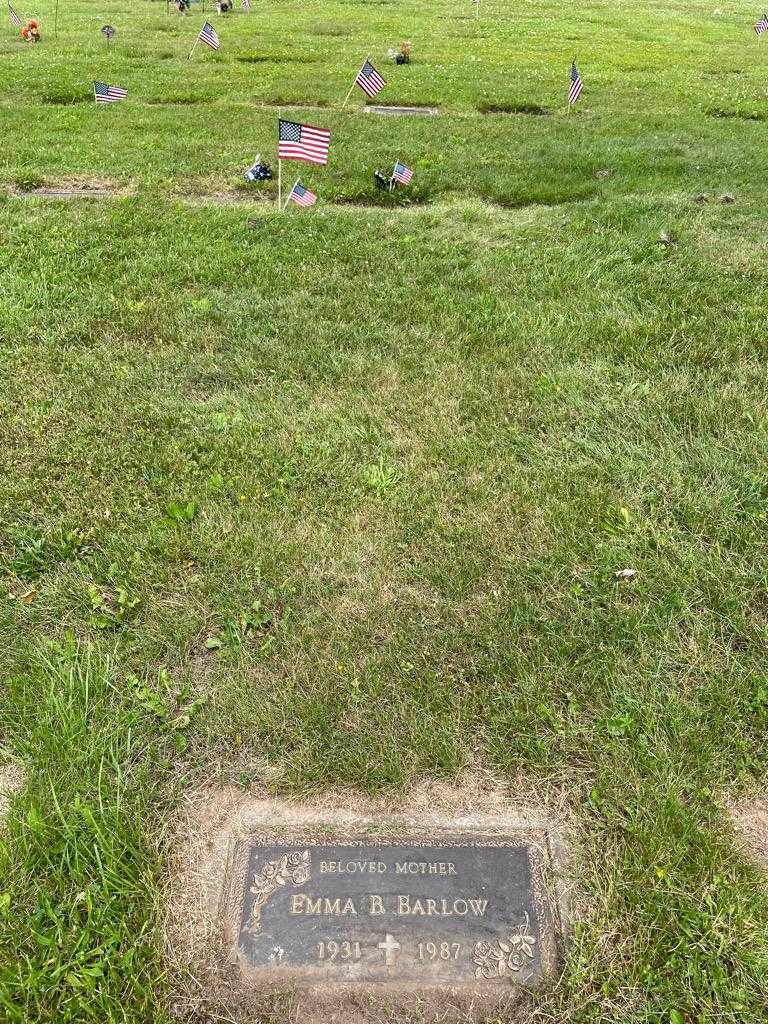 Emma B. Barlow's grave. Photo 2