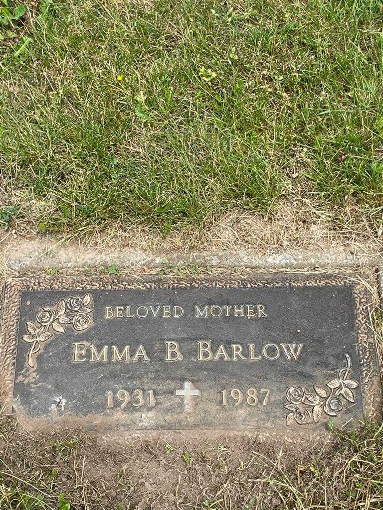 Emma B. Barlow's grave. Photo 3