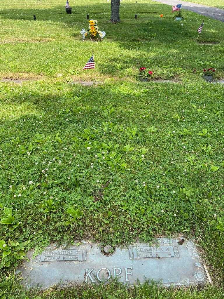 Charles J. Kopf's grave. Photo 2