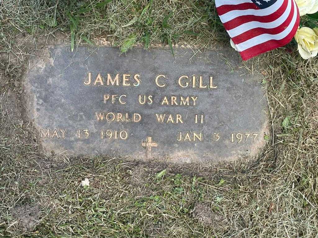 James C. Gill's grave. Photo 3