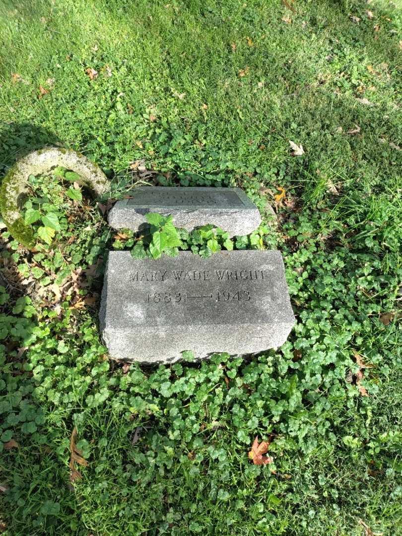 Mary Elizabeth Wade Wright's grave. Photo 2