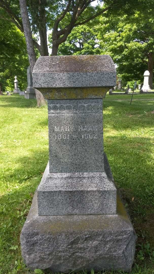 Mary Haag's grave. Photo 2