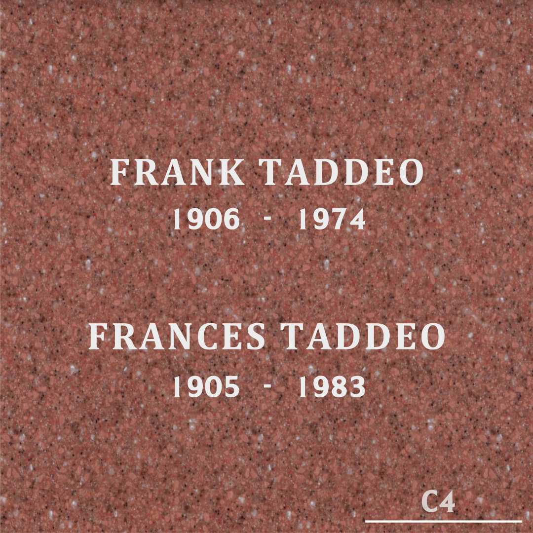 Frances Taddeo's grave