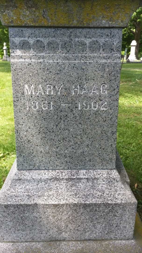 Mary Haag's grave. Photo 3