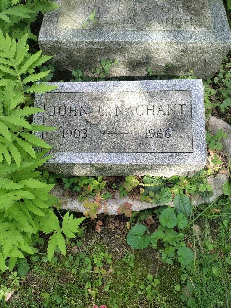 John E. Nachant's grave. Photo 2