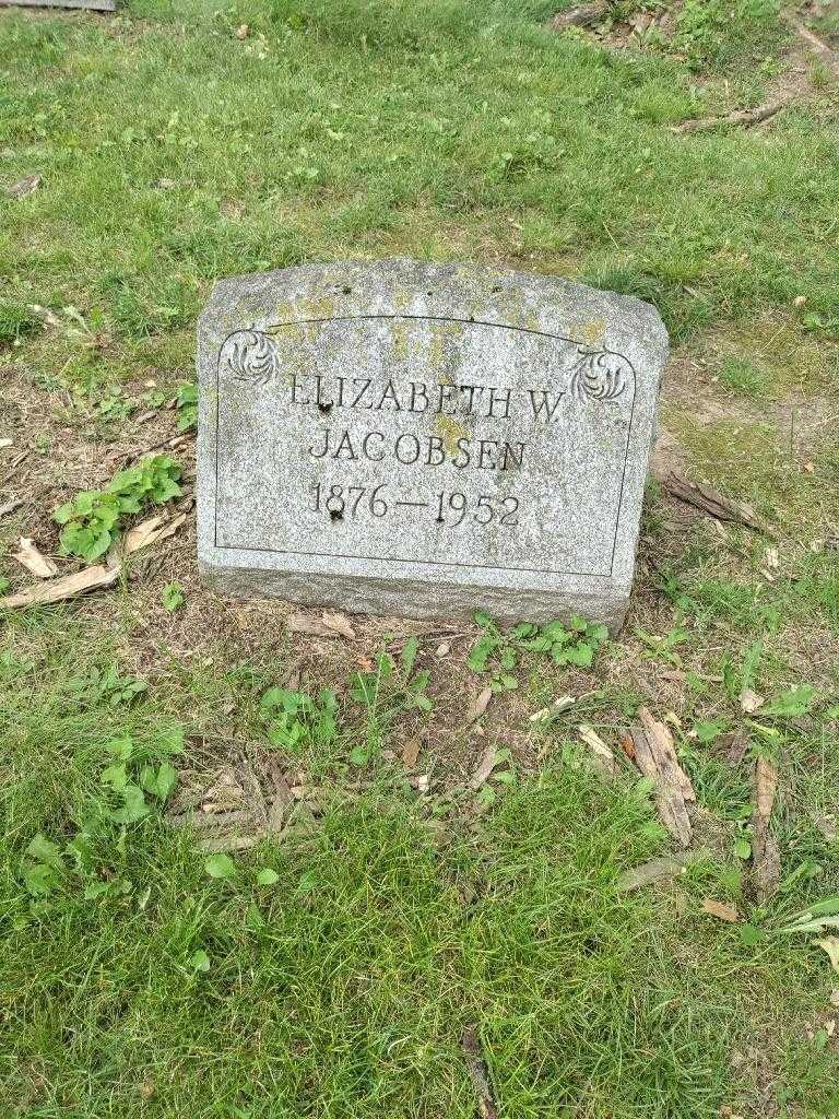 Elizabeth W. Jacobsen's grave. Photo 2