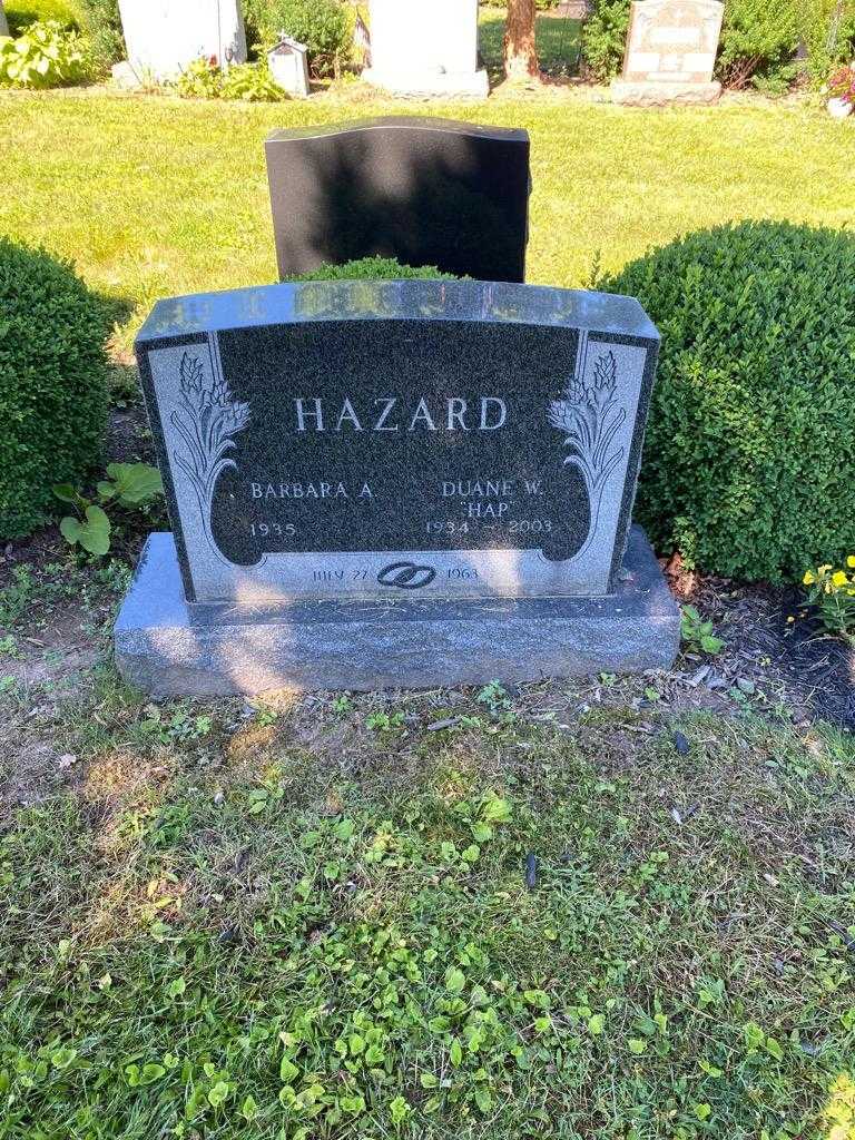 Duane W. "Hap" Hazard's grave. Photo 2