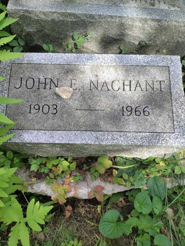 John E. Nachant's grave. Photo 3