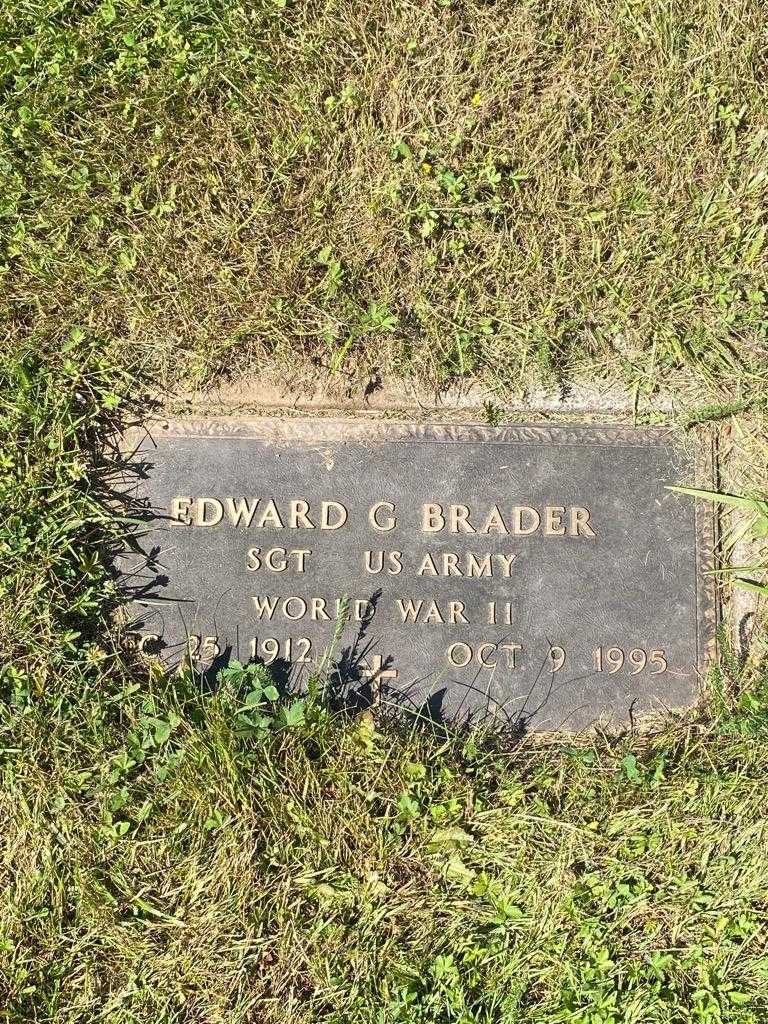 Edward G. Brader's grave. Photo 3