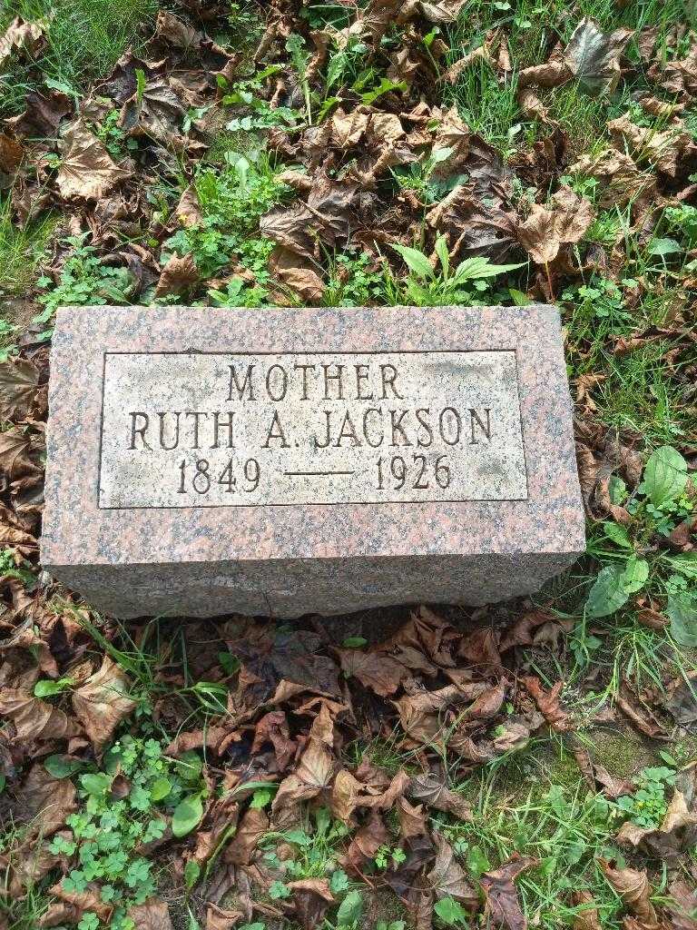 Ruth A. Jackson's grave. Photo 1