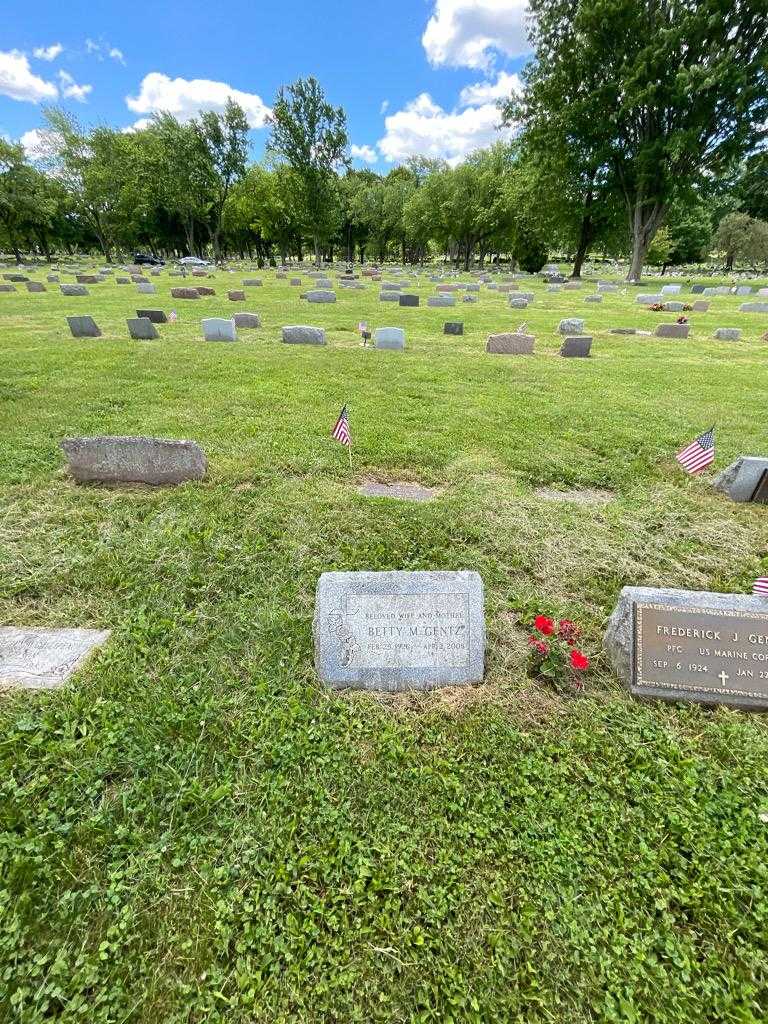 Betty M. Gentz's grave. Photo 1