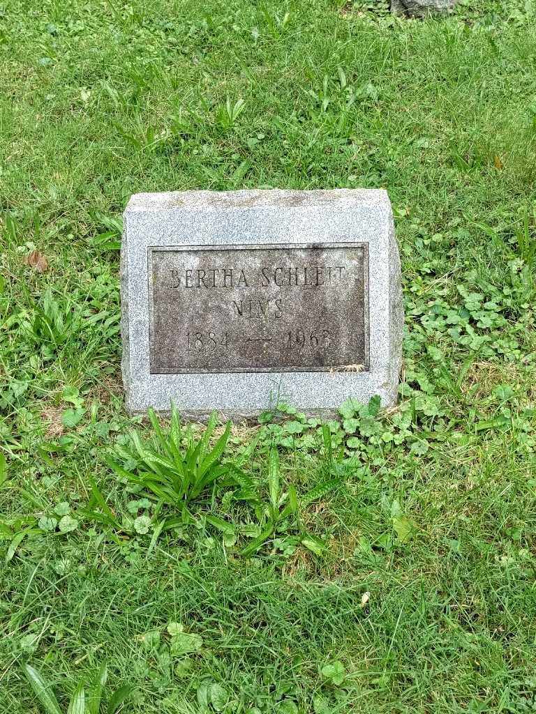 Bertha A. Schleit Nims's grave. Photo 2