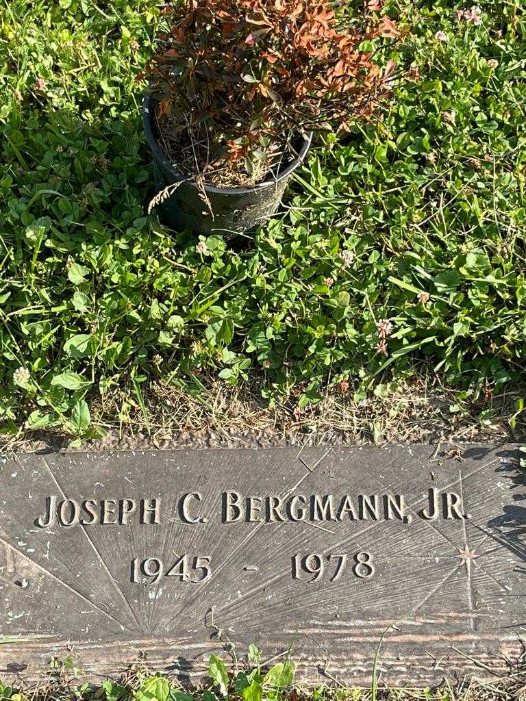 Joseph C. Bergmann Junior's grave. Photo 3