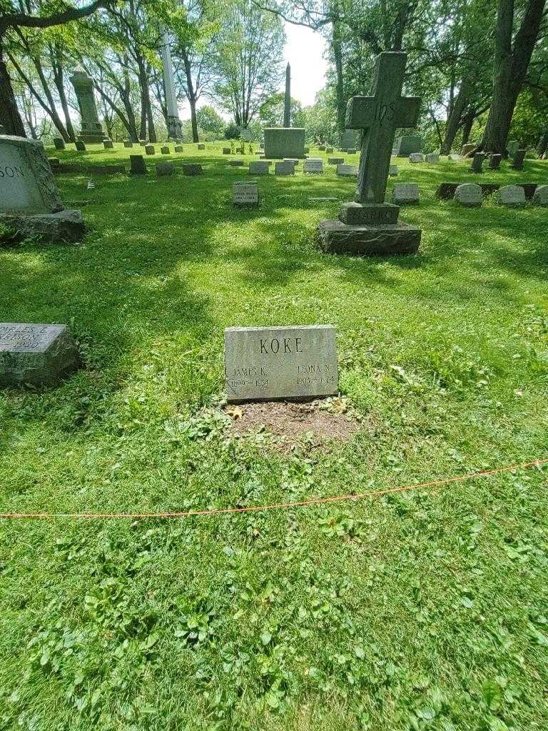 James K. Koke's grave. Photo 1