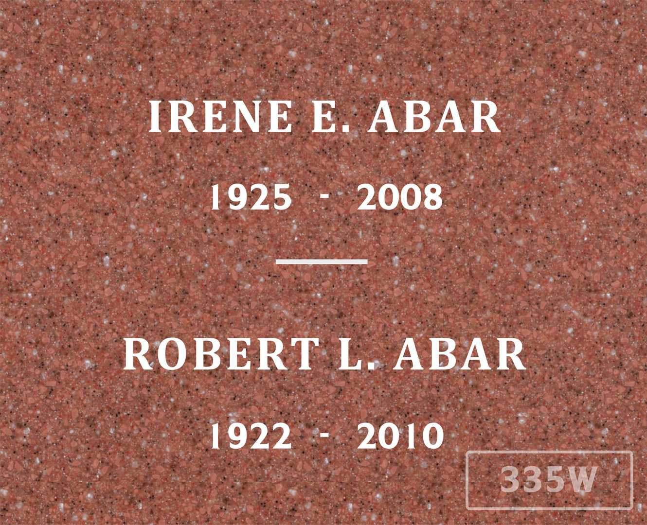 Irene E. Abar's grave