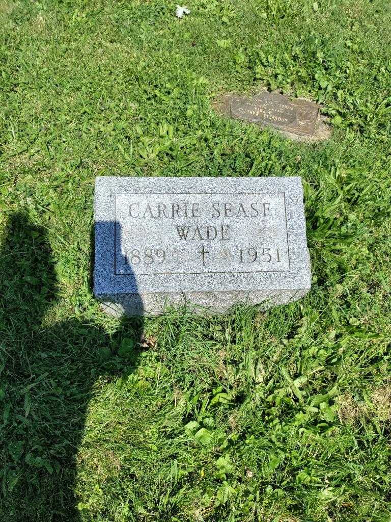 Carrie Sease Wade's grave. Photo 2