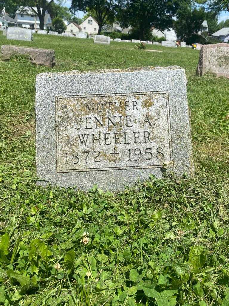 Jennie A. Wheeler's grave. Photo 3