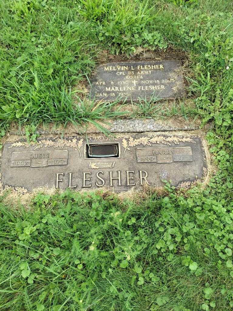 Melvin L. Flesher's grave. Photo 4