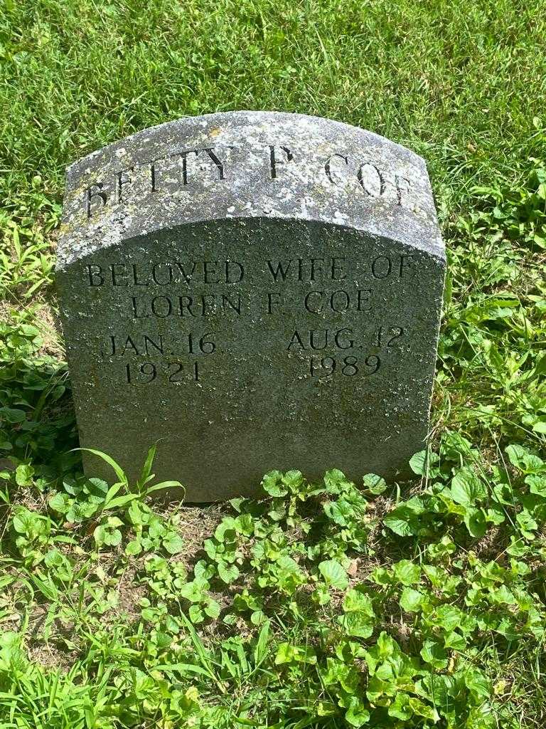 Beatrice P. "Betty" Coe's grave. Photo 3