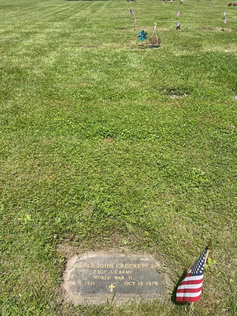 Harold John Crockett Junior's grave. Photo 1