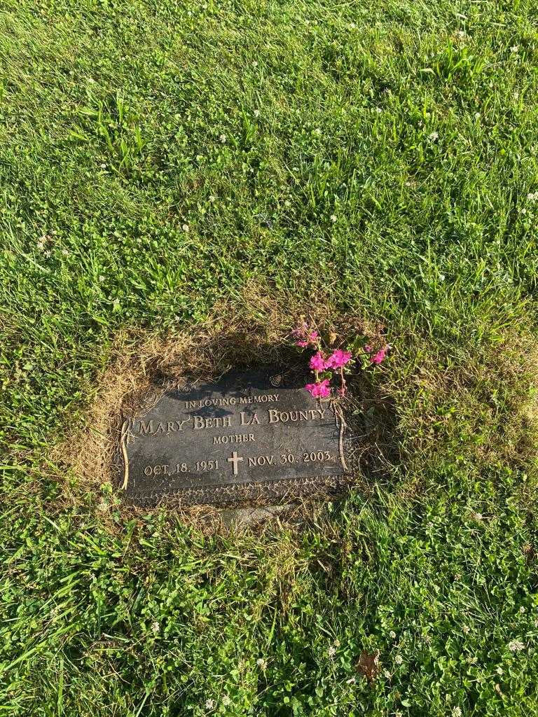Mary Beth La Bounty's grave. Photo 3