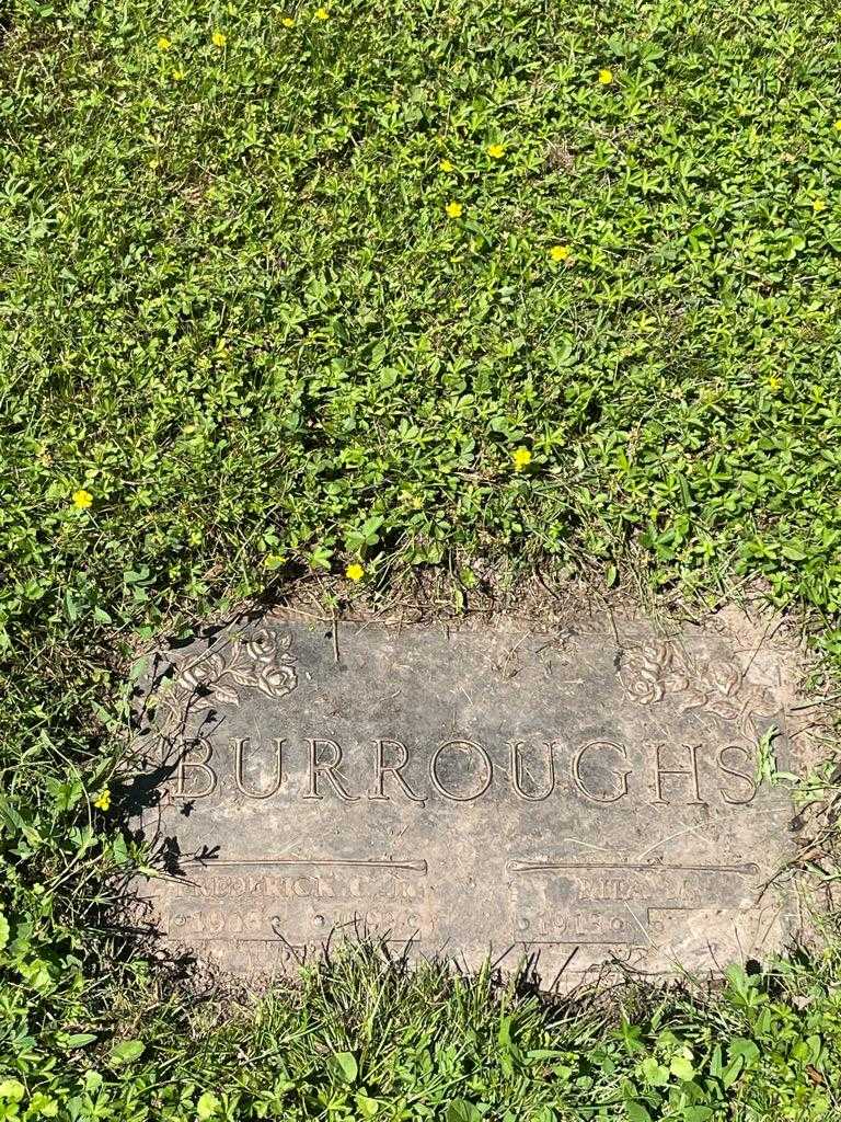 Frederick C. Burroughs Junior's grave. Photo 3