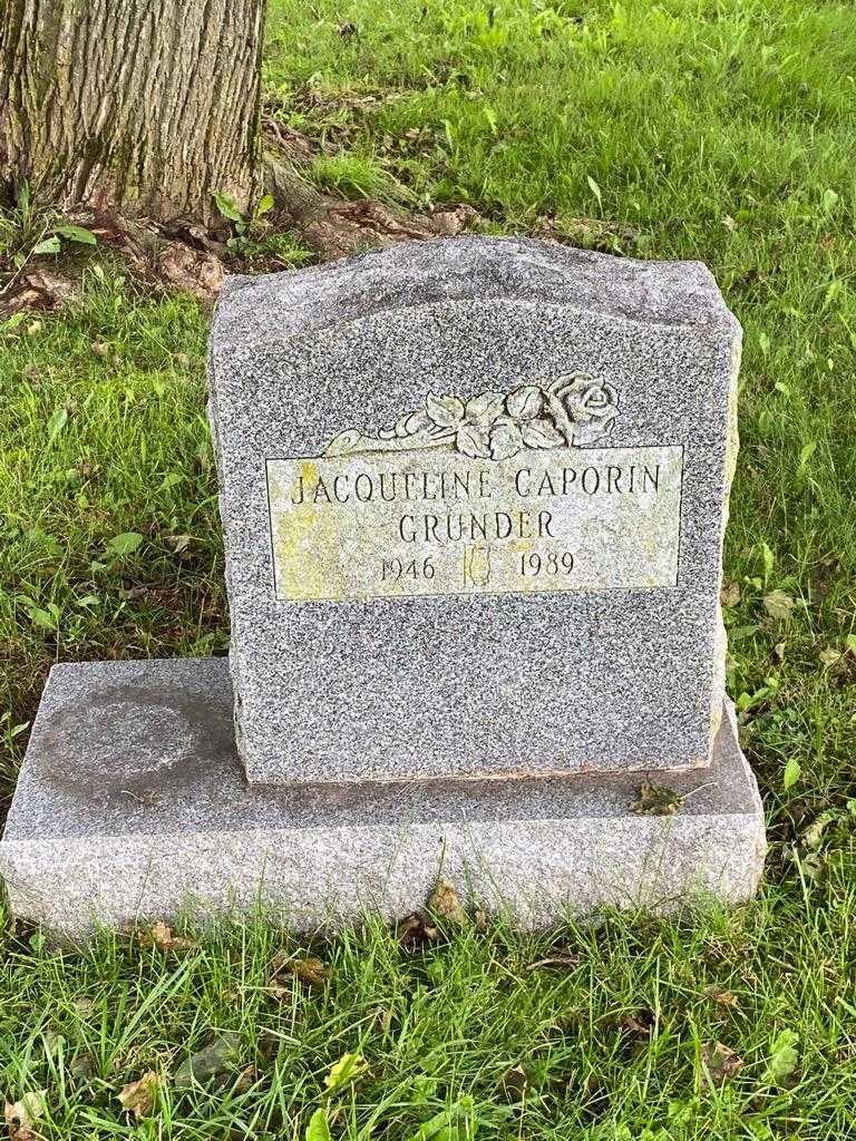 Jacqueline Caporin Grunder's grave. Photo 3
