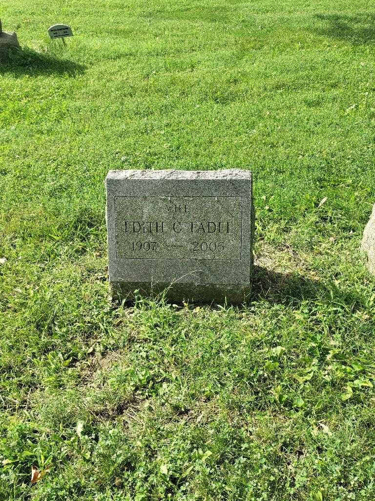 Edith C. Fadel's grave. Photo 2