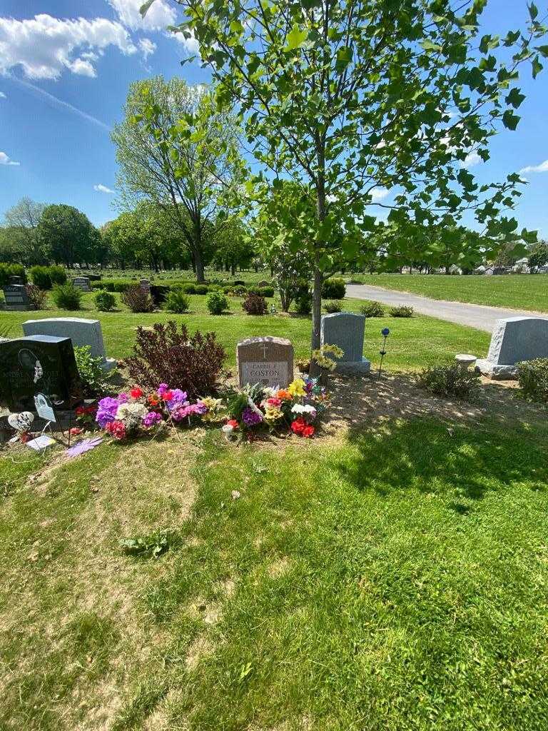 Carrie E. Coston's grave. Photo 1