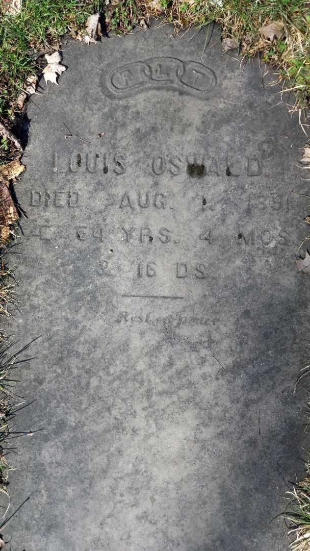Louis Oswald's grave. Photo 3