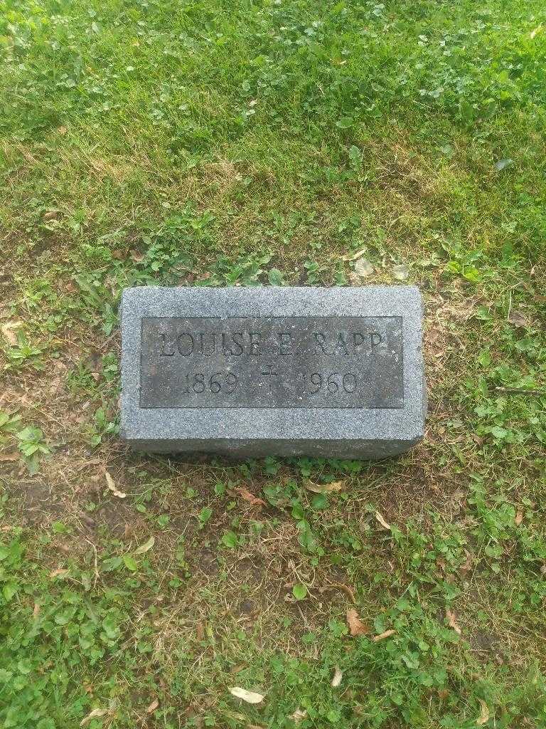 Louise E. Rapp's grave. Photo 2