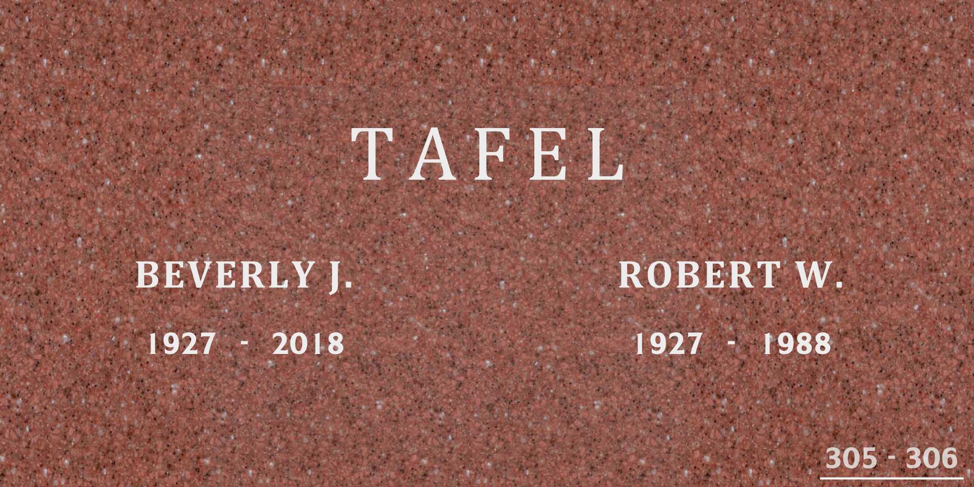 Beverly J. Tafel's grave