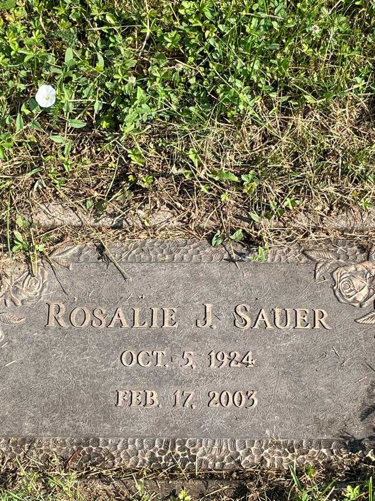 Rosalie J. Sauer's grave. Photo 3