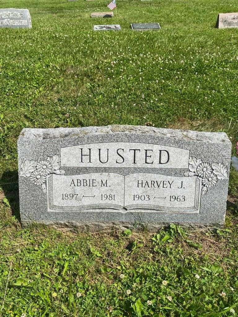 Harvey J. Husted's grave. Photo 3
