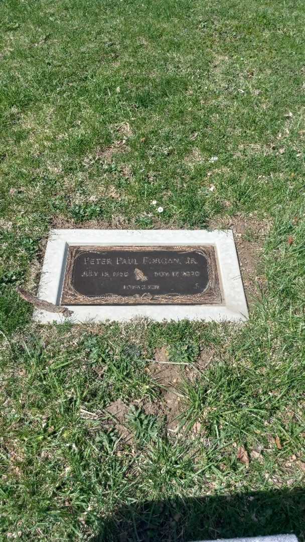 Peter Paul Forgan Junior's grave. Photo 2
