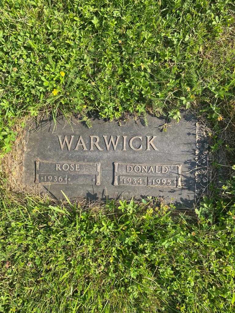 Donald W. Warwick's grave. Photo 3