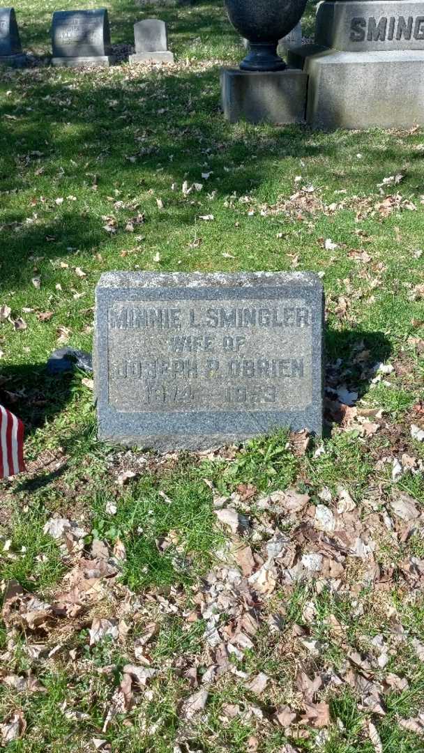Minnie L. O'Brien Smingler's grave. Photo 2
