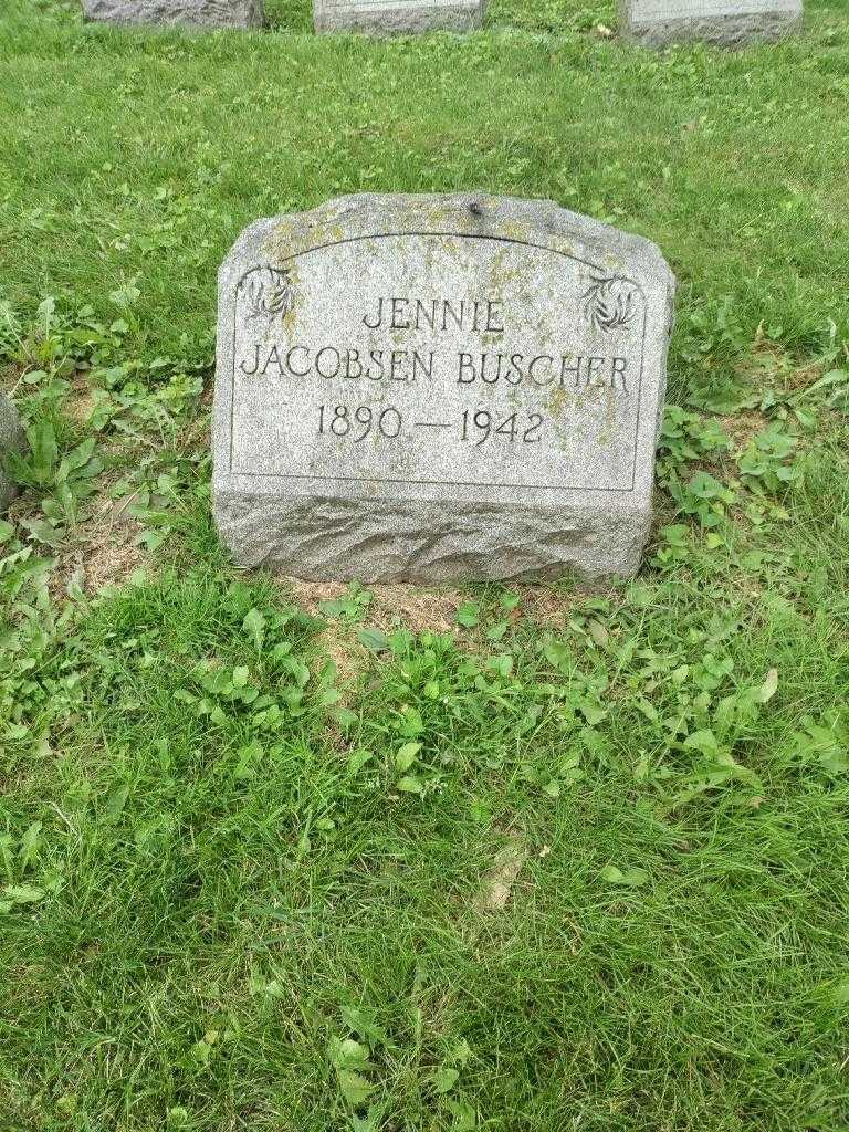 Jennie Jacobsen Buscher's grave. Photo 2