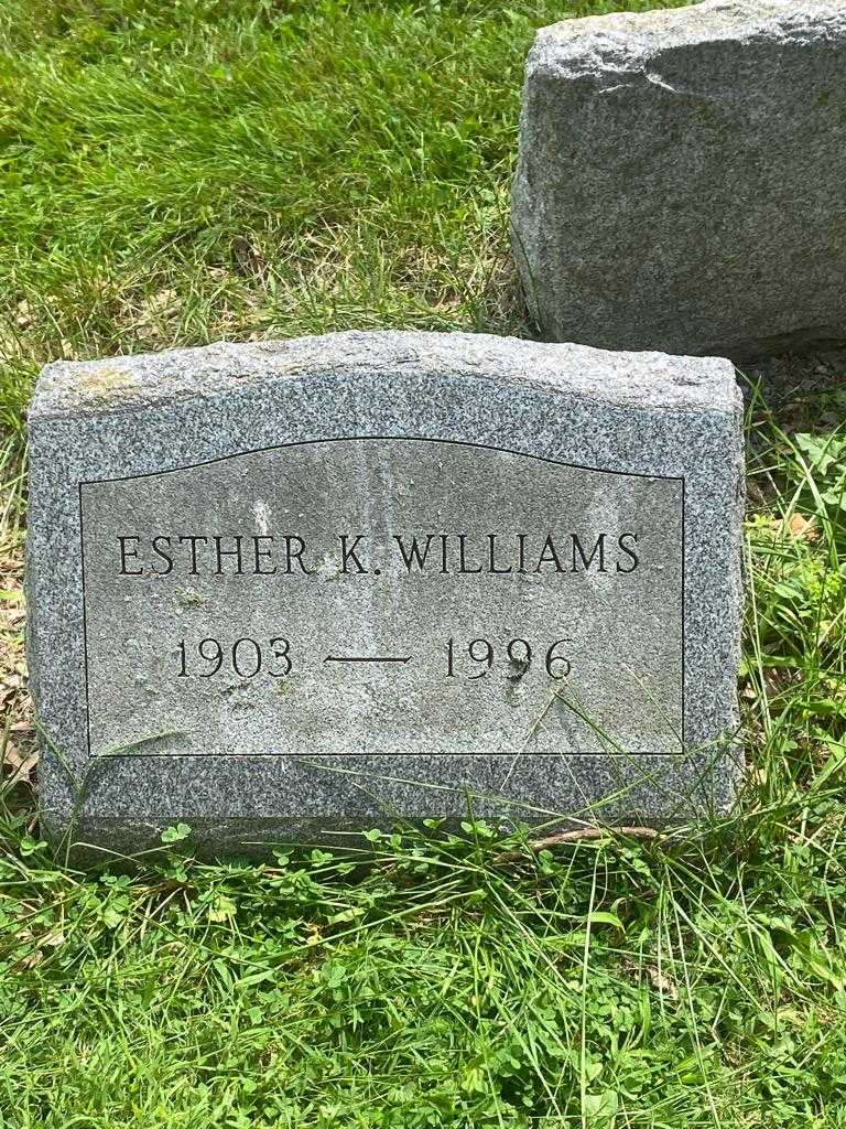 Esther Klein Williams's grave. Photo 3
