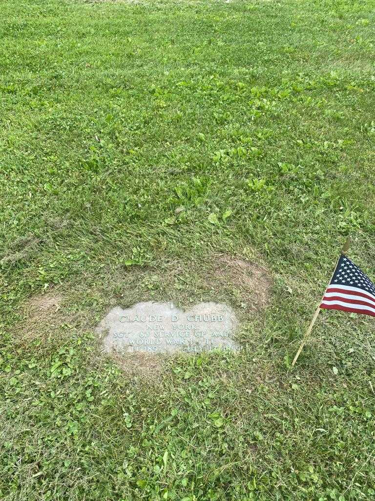Claude D. Chubb's grave. Photo 2