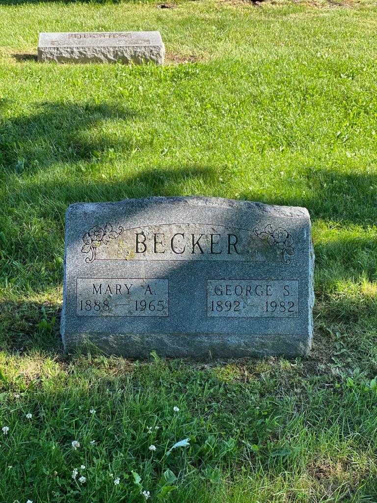 Mary A. Becker's grave. Photo 3