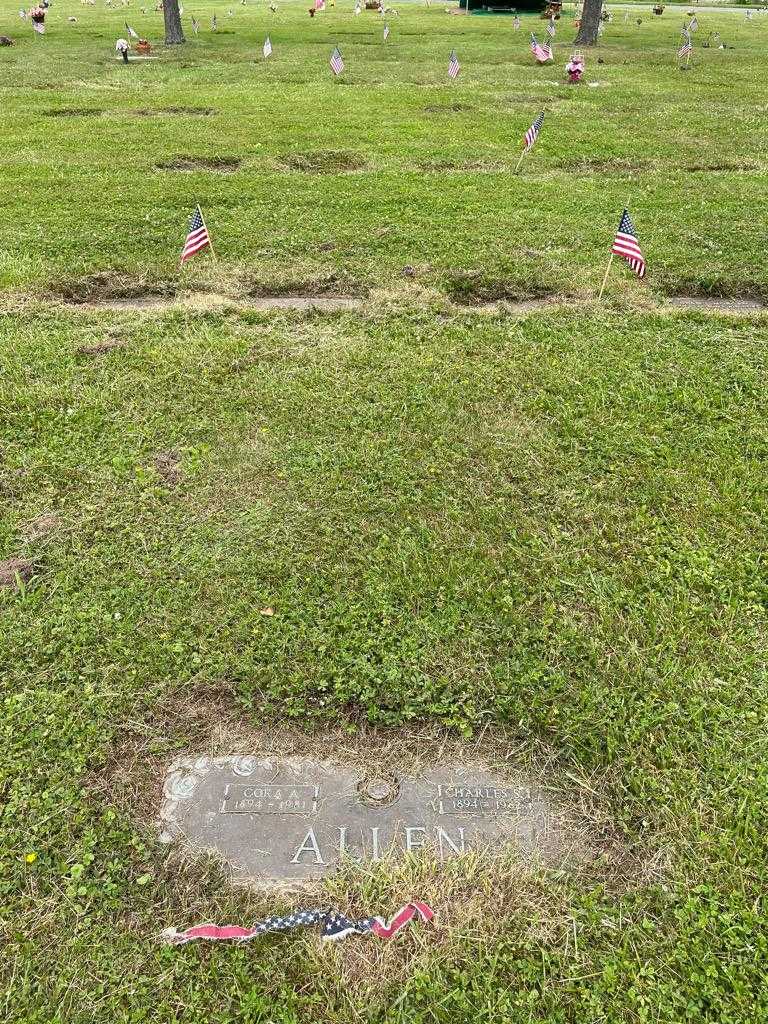 Cora A. Allen's grave. Photo 2