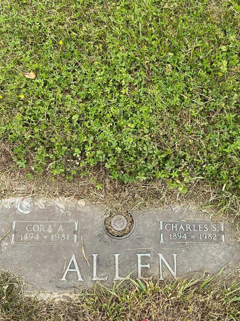 Cora A. Allen's grave. Photo 3