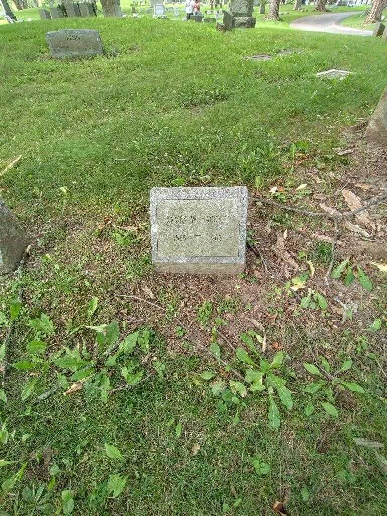 James W. Hackett's grave. Photo 1