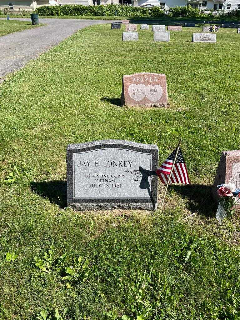 Jay E. Lonkey's grave. Photo 2