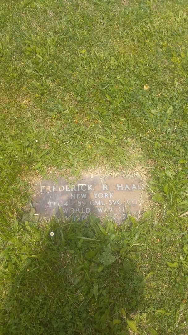 Frederick R. Haag's grave. Photo 2