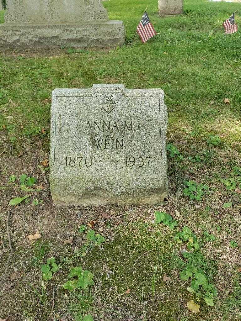 Anna M. Wein's grave. Photo 3