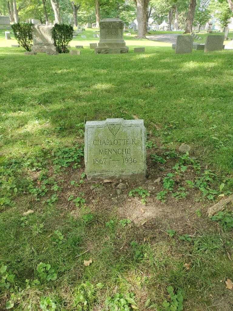 Charlotte K. Mennche's grave. Photo 1