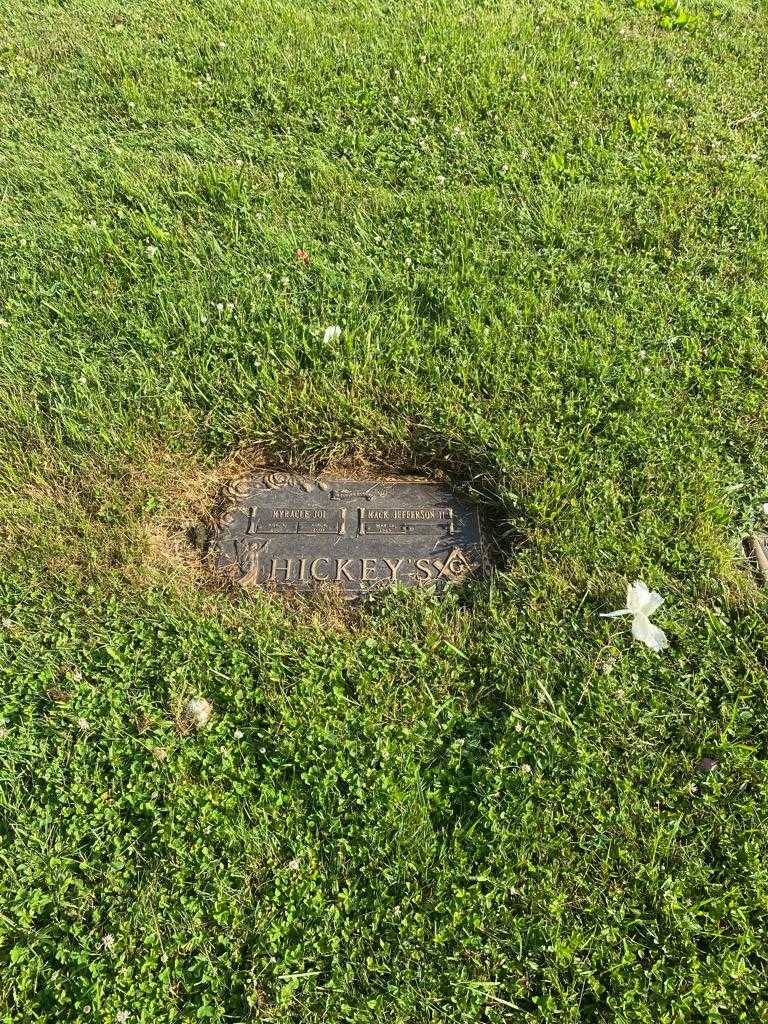Hickey's Myracle Joi Hickey's grave. Photo 2